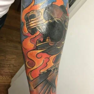 sam_portfolio16 Ship Tattoo on Arm