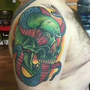 sam_portfolio18 Skull Tattoo With Snake